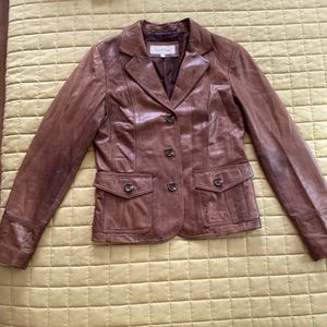 Calvin Klein nice leather jacket , size S